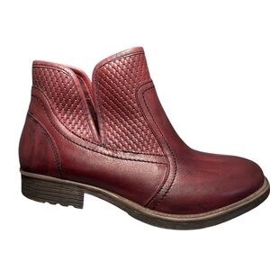 Bed/Stu Roan Gossip Short Leather Boot 9.5 Burgundy